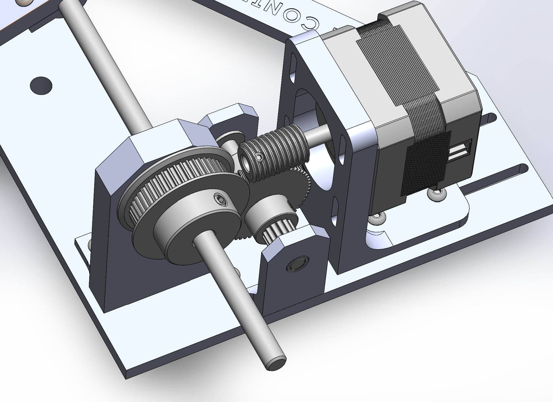 Assembly view of the altitude gearbox