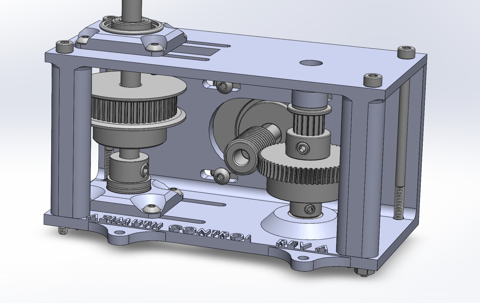 Isometric view of the azimuth gearbox